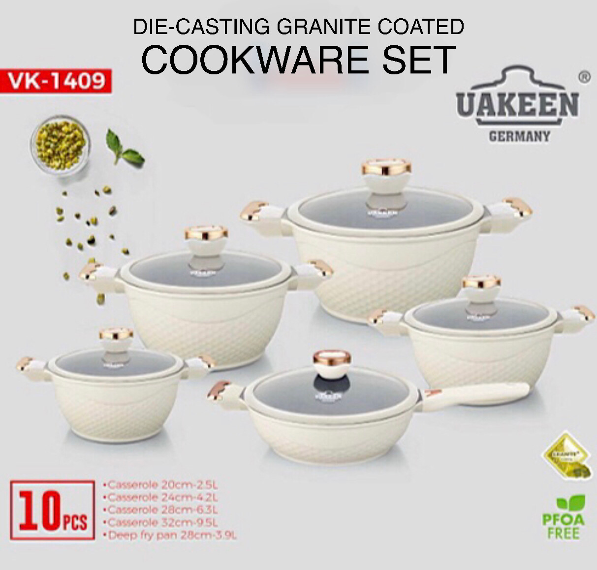 Cookware Set (VK-1409) - Gray