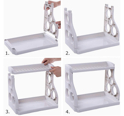 2-Tier Shelf Unit (Gray)