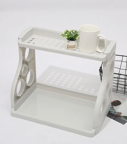 2-Tier Shelf Unit (Gray)