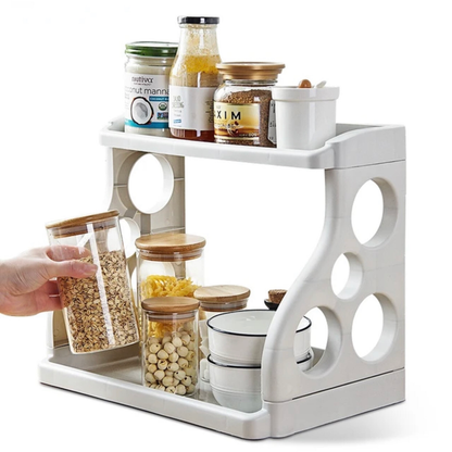 2-Tier Shelf Unit (Gray)