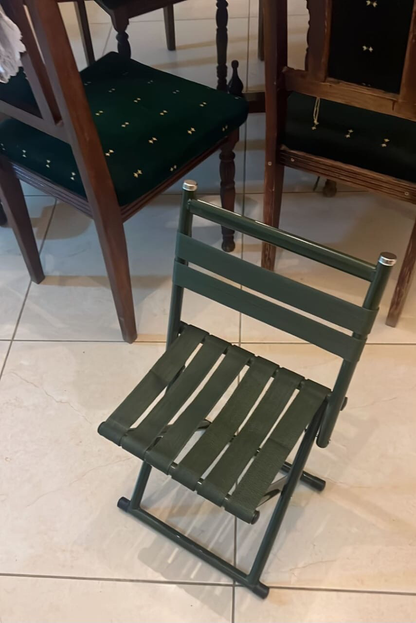 Stool Chair With Back (Green)