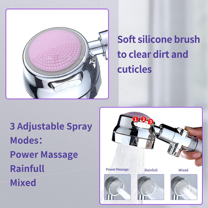 Silicone Back Shower Head