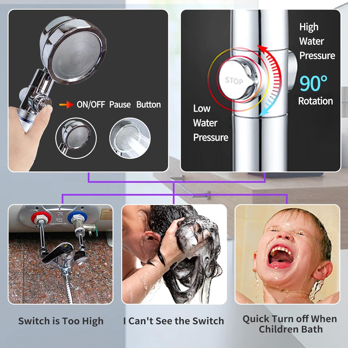Silicone Back Shower Head