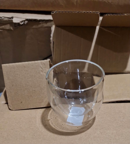 Double Wall Glass Cup 80ml X6