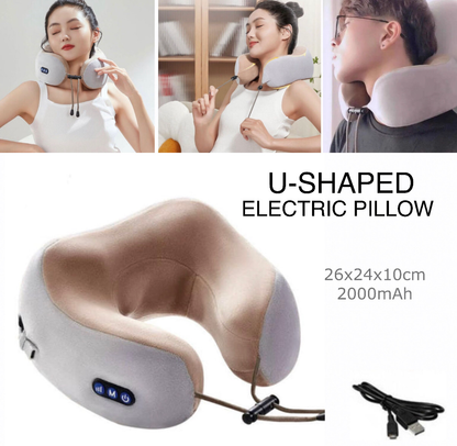 U-Shaped Massage Pillow- Pink