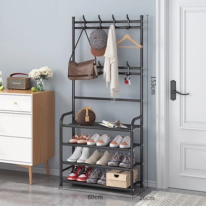 Coat/Shoe Rack (Black)