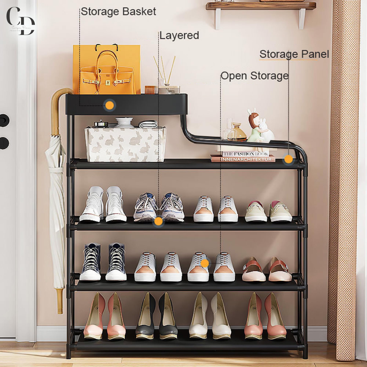 L-Shaped Rack (Black)