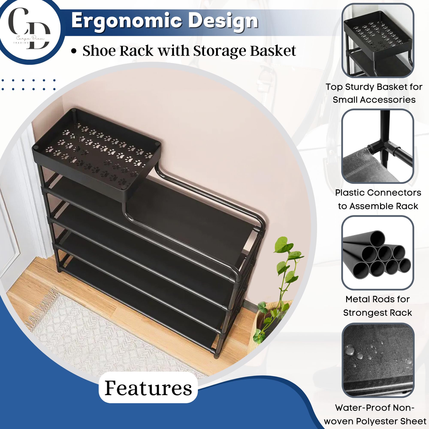 L-Shaped Rack (Black)