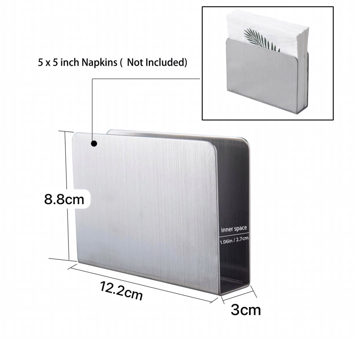 SS Napkin Holder (Square)