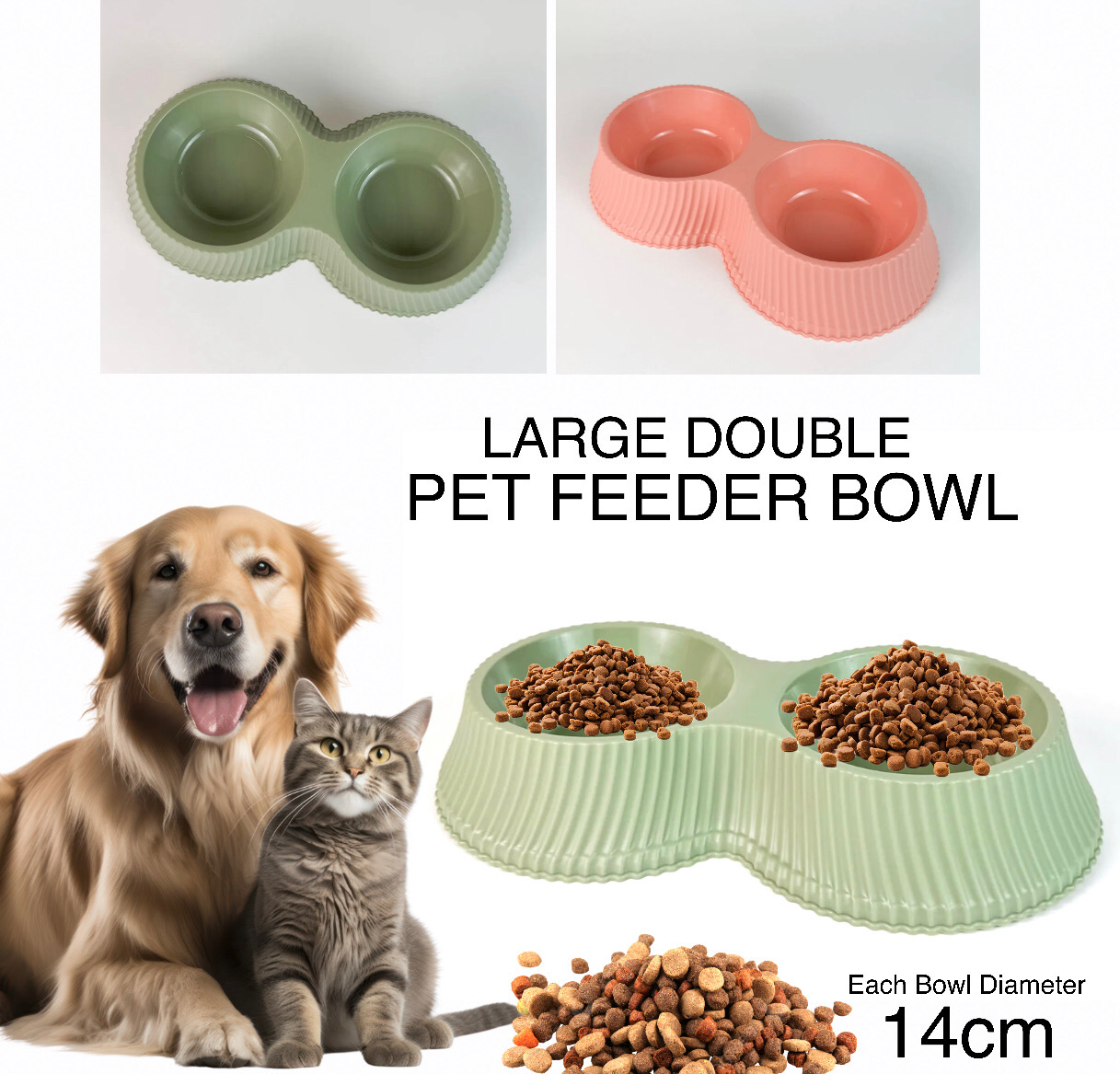 Pet Feeder Bowl (Pink)