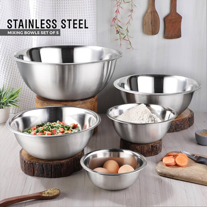5-Pcs Stainless Bowls