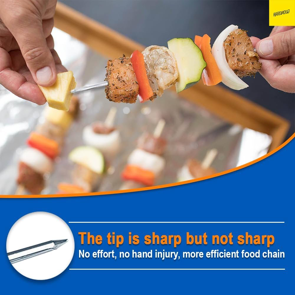 12-Pcs BBQ Skewers (Wooden Handle)