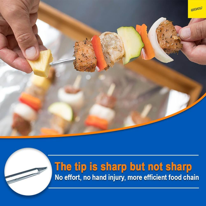 12-Pcs BBQ Skewers (Wooden Handle)