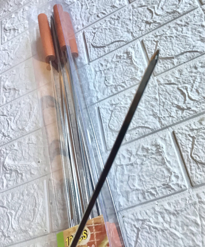 12-Pcs BBQ Skewers (Wooden Handle)