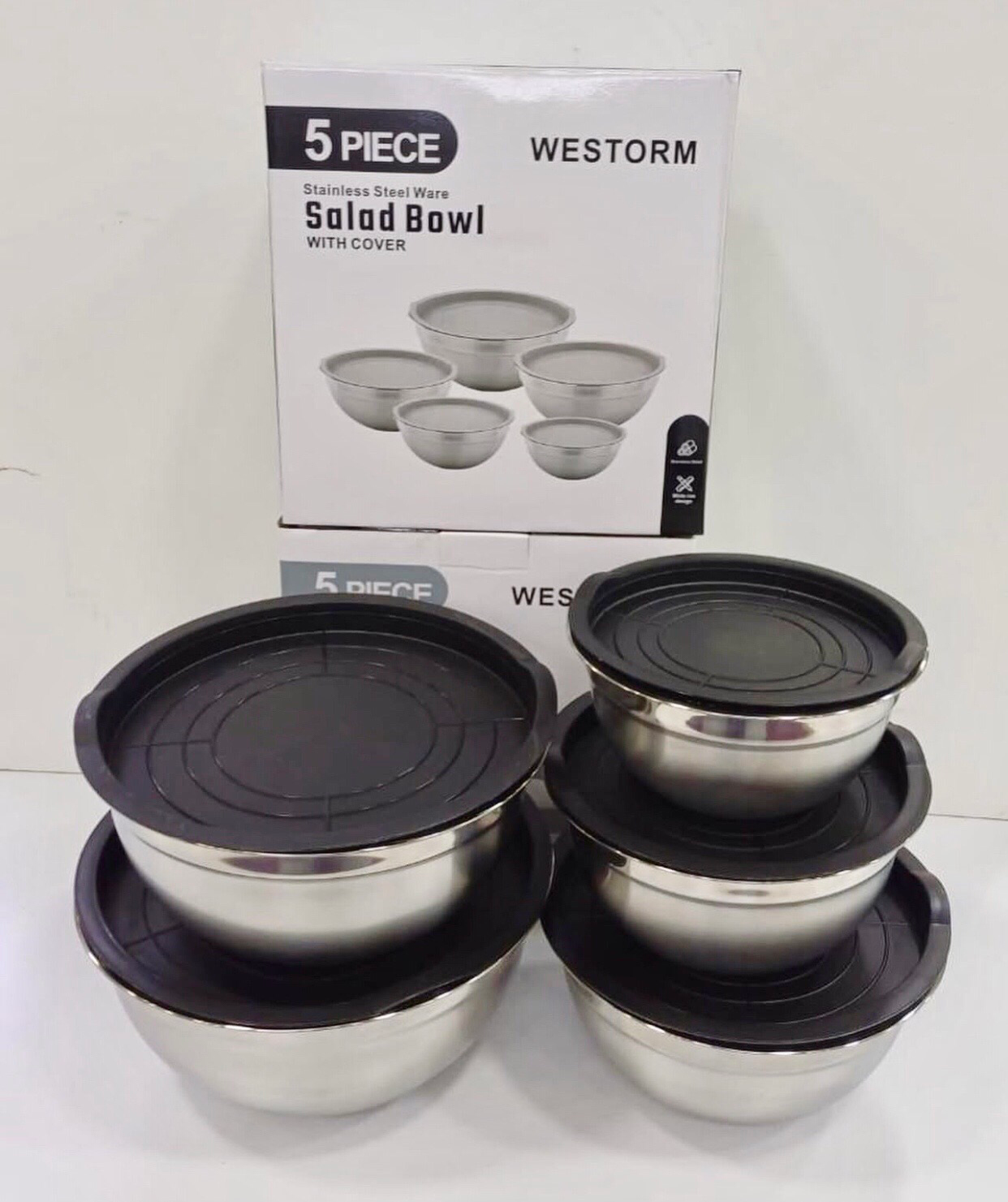 5-Pcs Salad Bowls