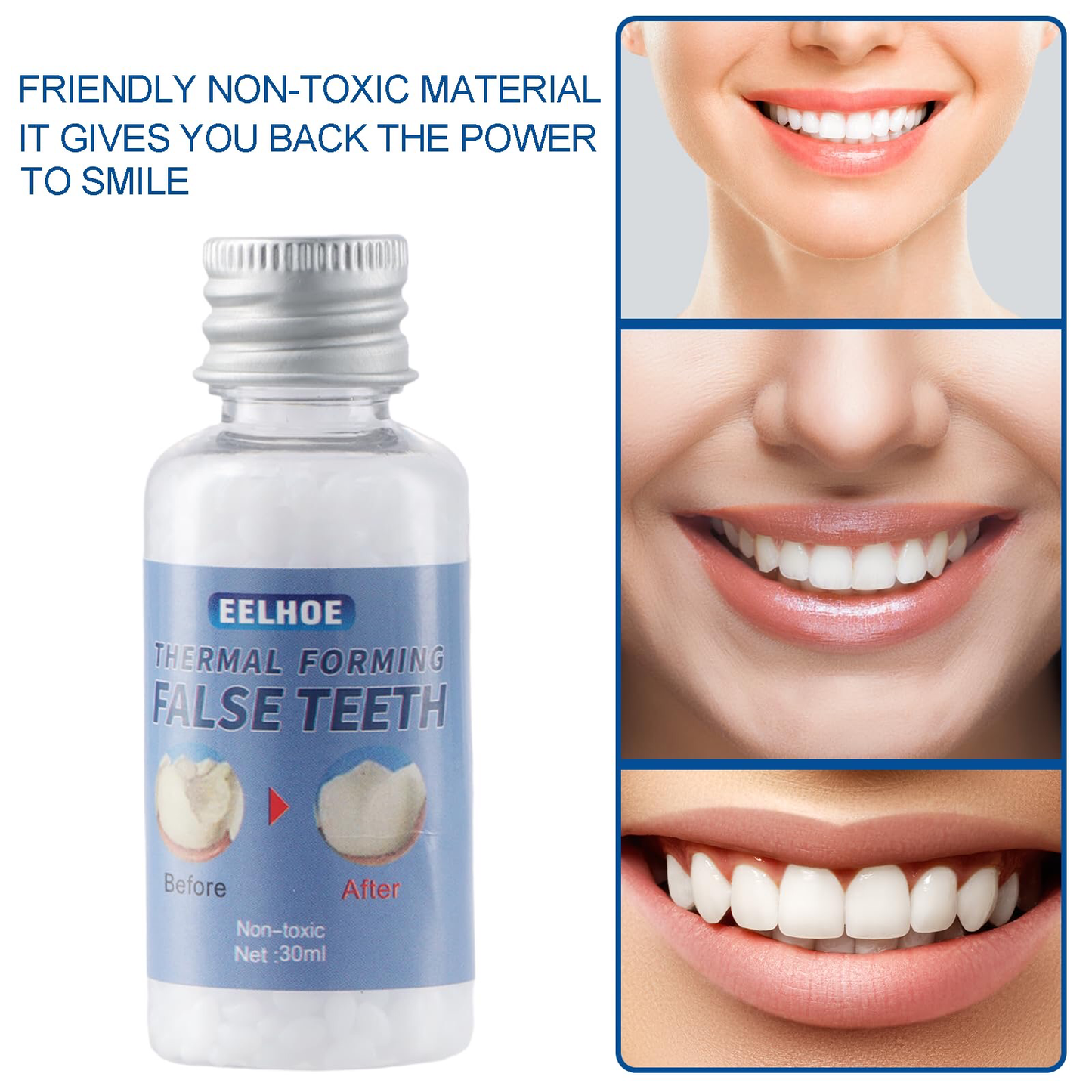 Moldable False Teeth