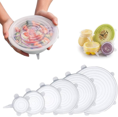6-Pcs Silicone Lids