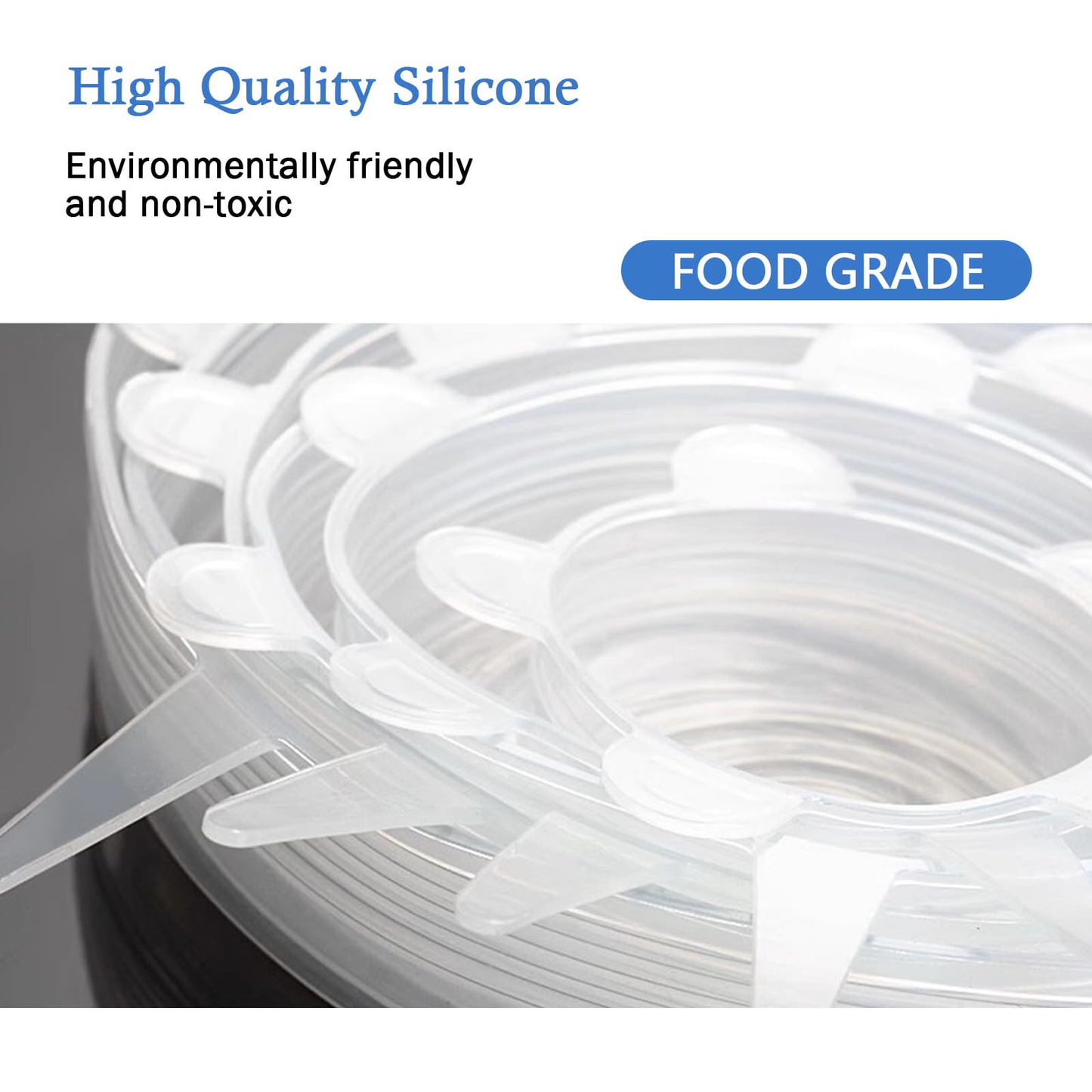 6-Pcs Silicone Lids