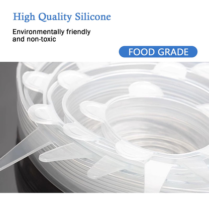 6-Pcs Silicone Lids
