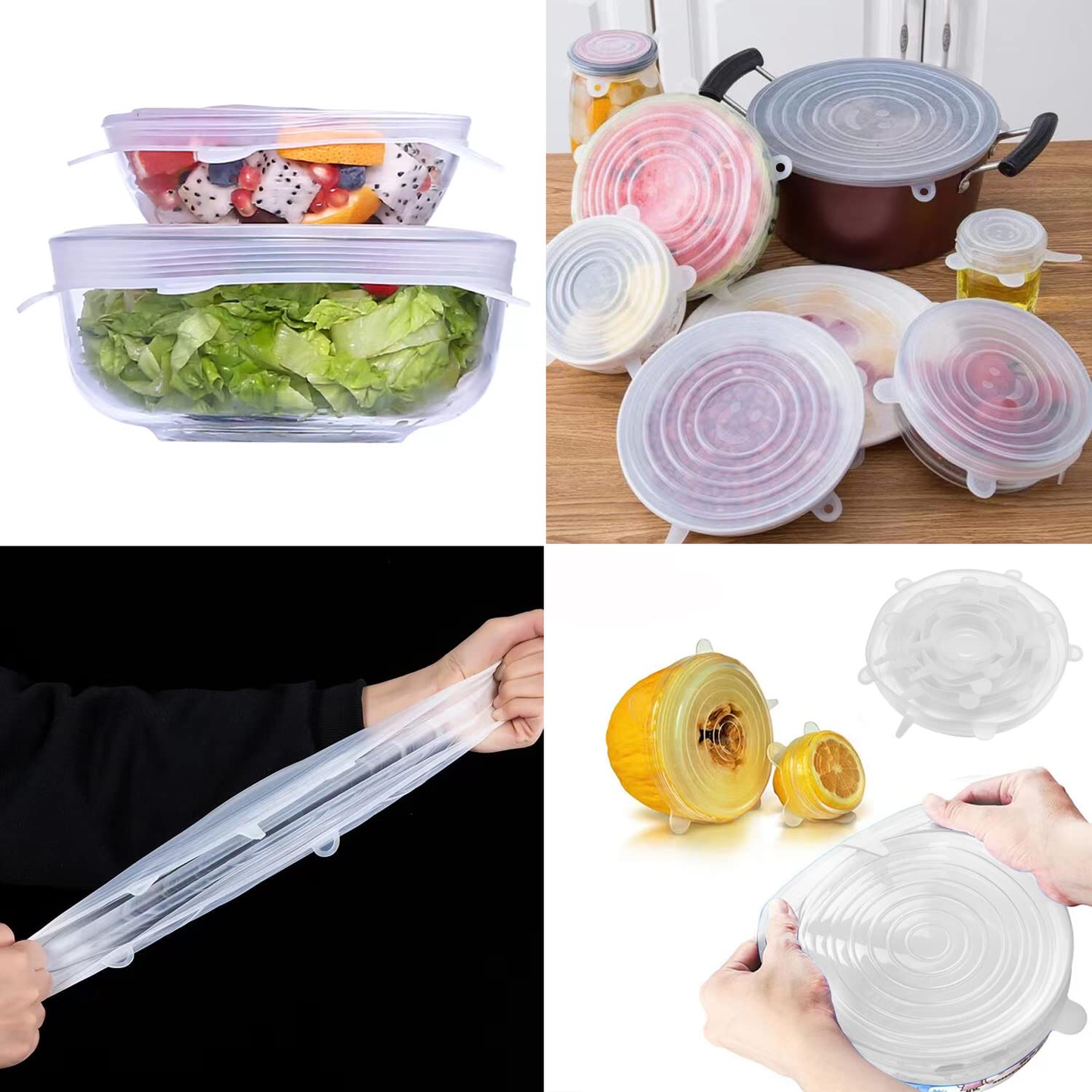 6-Pcs Silicone Lids