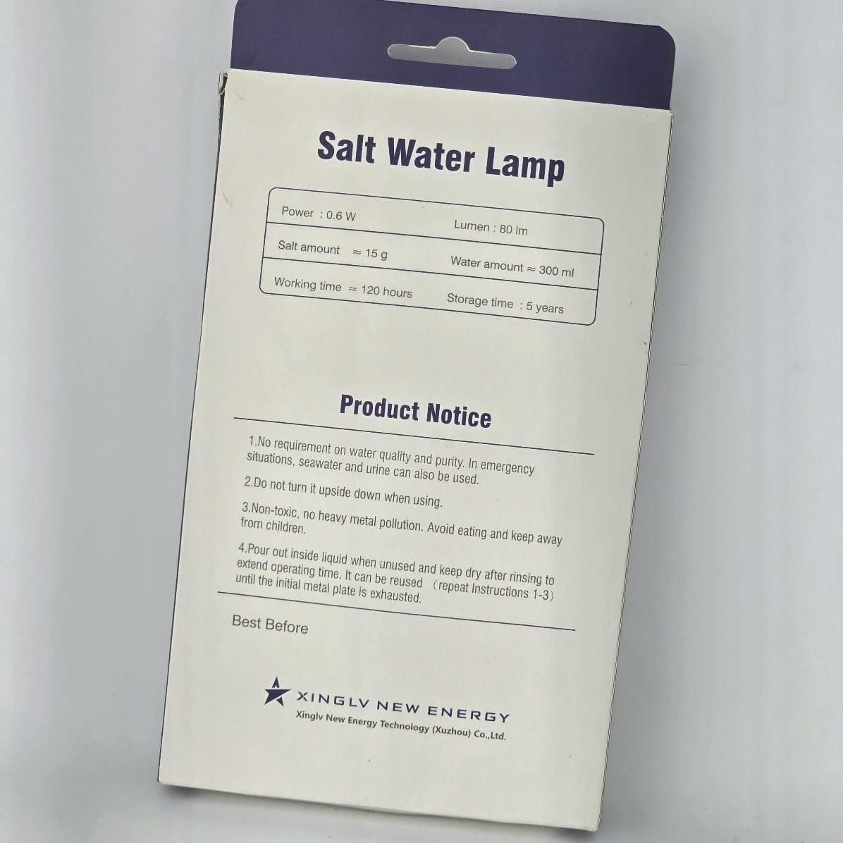 Salt Water Lamp