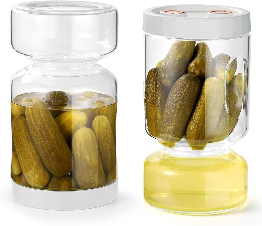 Olive Glass Flip Jar (900ml)