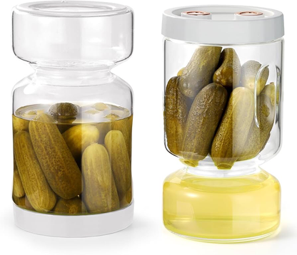 Olive Glass Flip Jar (900ml)