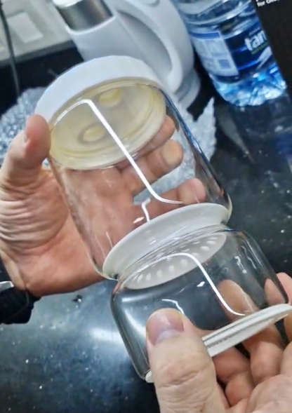 Olive Glass Flip Jar (900ml)