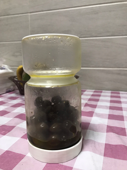 Olive Glass Flip Jar (900ml)