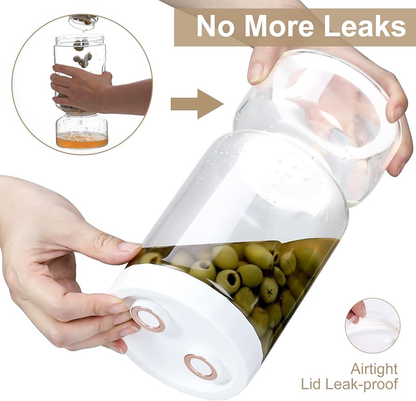 Olive Glass Flip Jar (900ml)