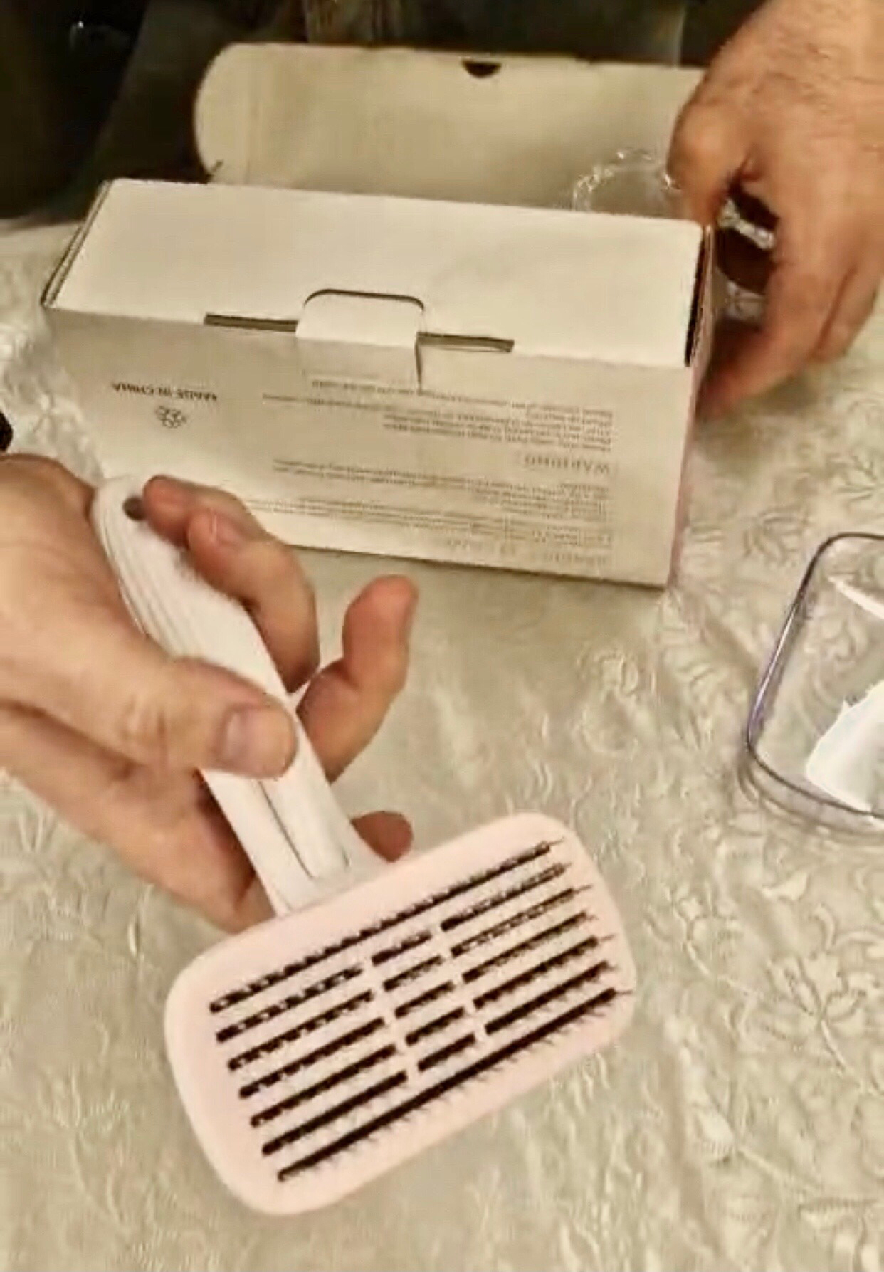 Auto-Clean Pet Brush