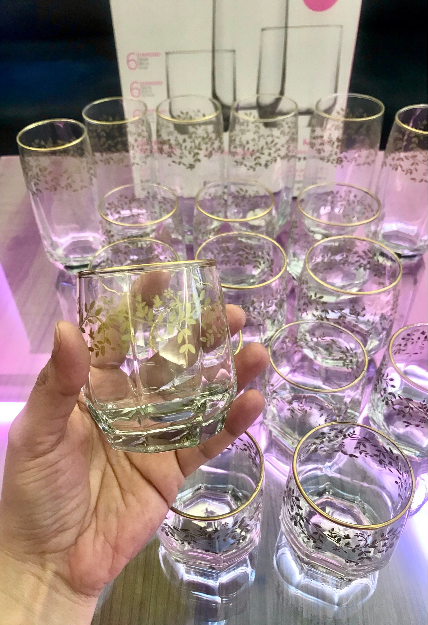 18-Pcs Glass Cups