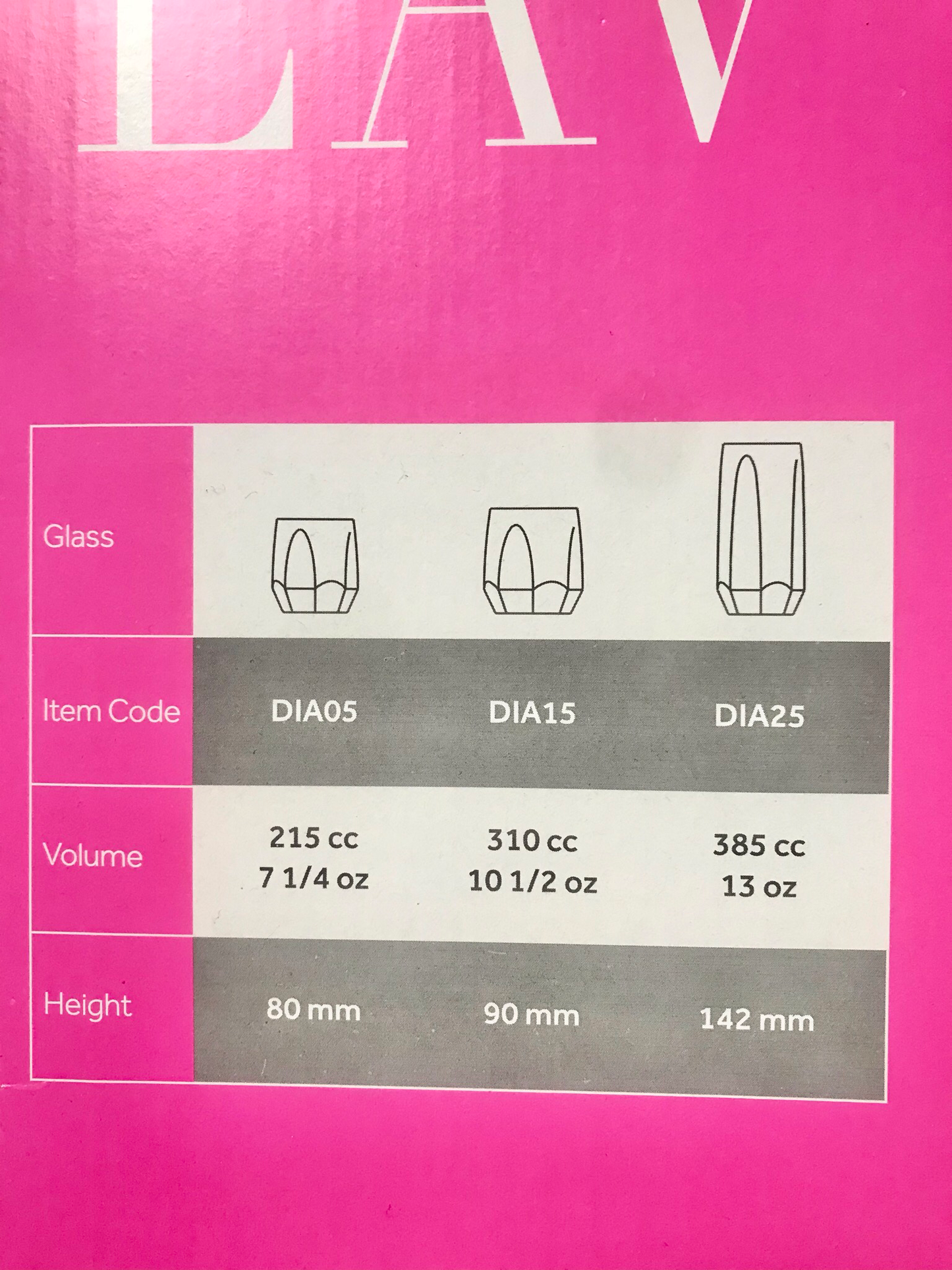 18-Pcs Glass Cups