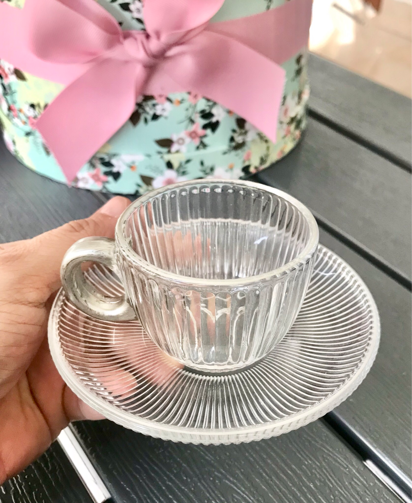 Glass Coffee Cups With Saucers
