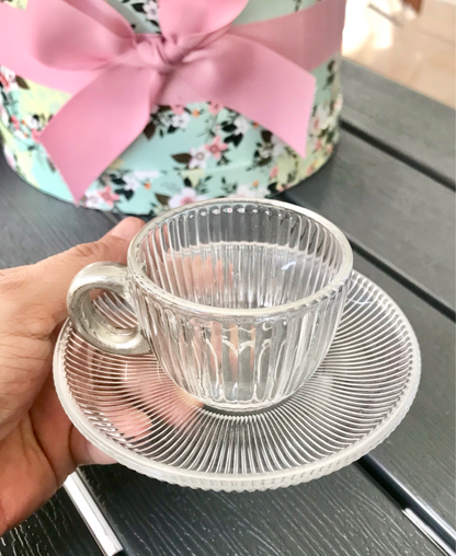 Glass Coffee Cups With Saucers