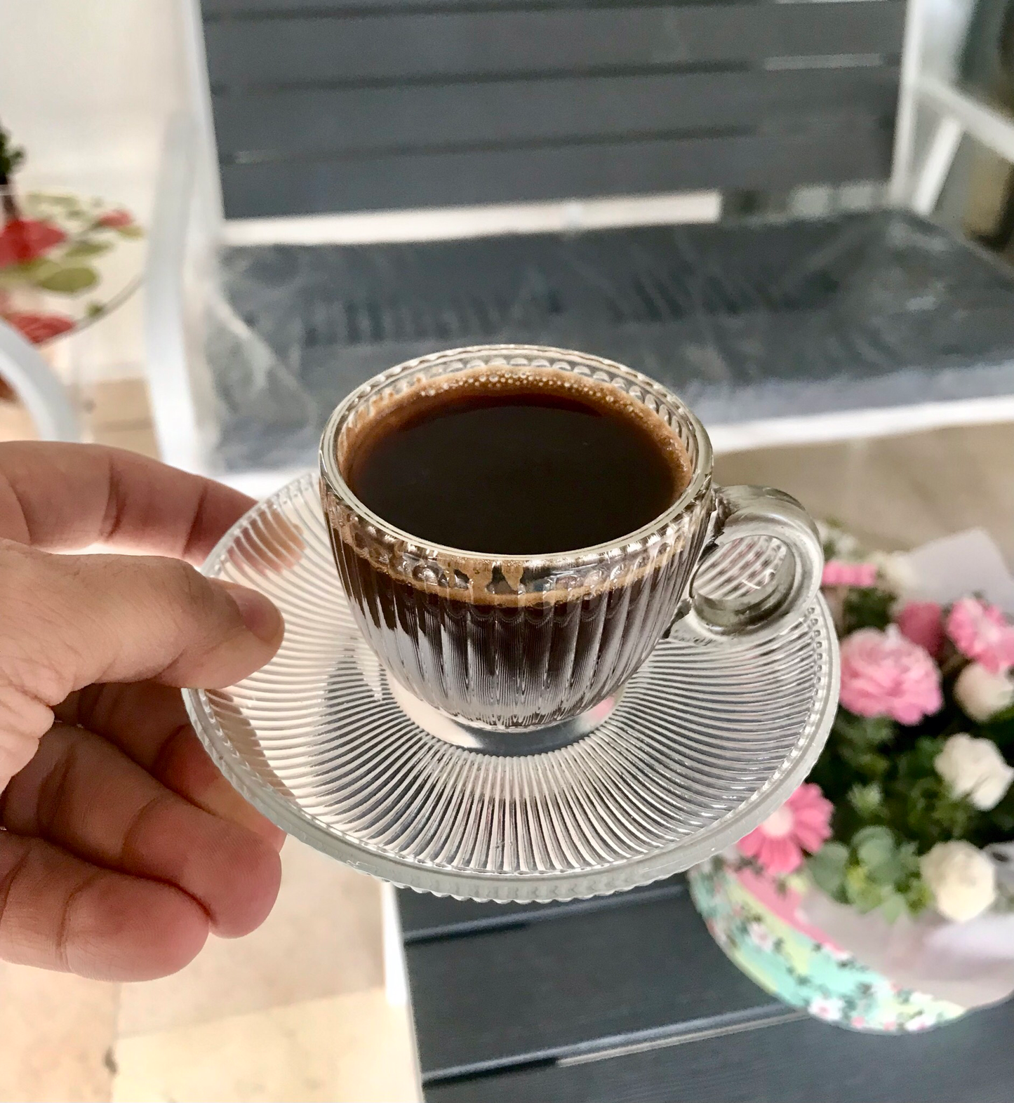 Glass Coffee Cups With Saucers