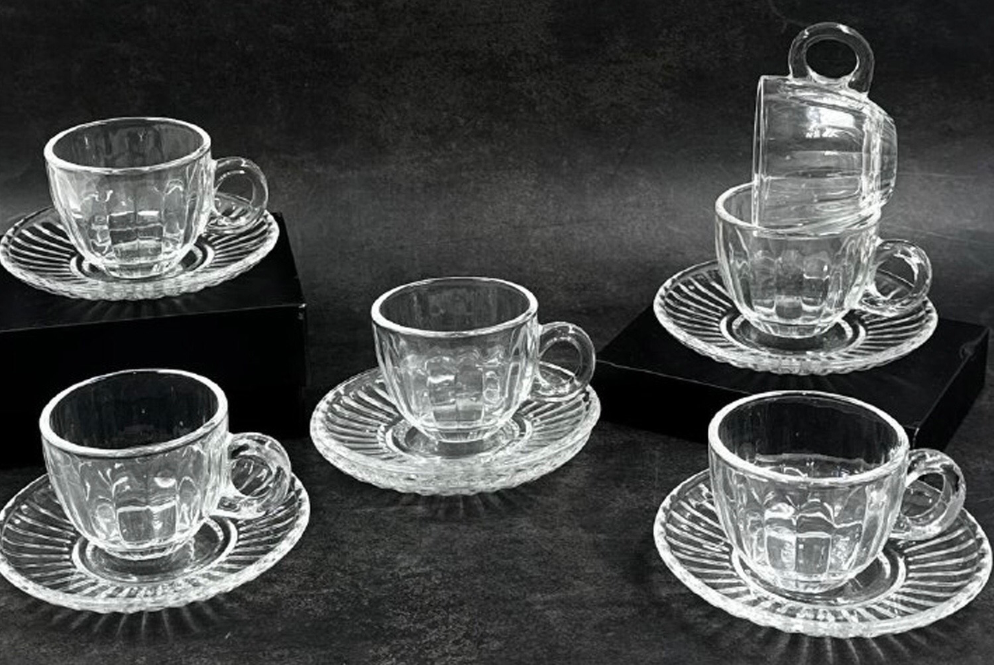 Glass Coffee Cups With Saucers