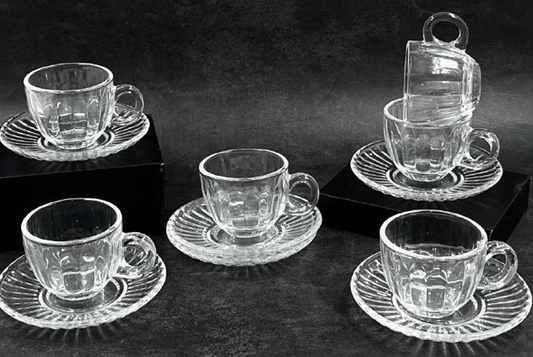 Glass Coffee Cups With Saucers