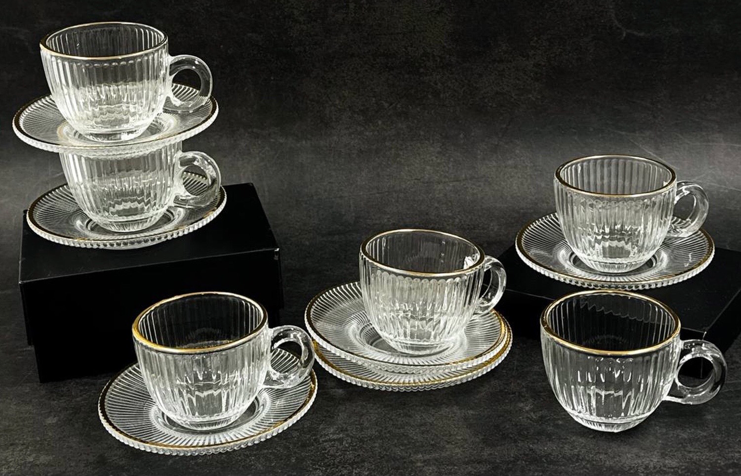 Glass Coffee Cups With Saucers