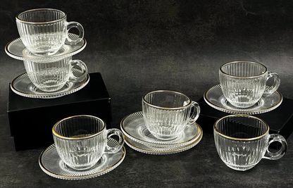 Glass Coffee Cups With Saucers