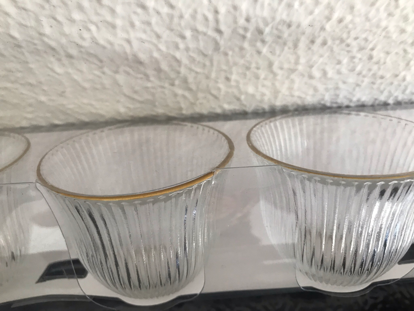 Glass Coffee Cups (Gold Rim)