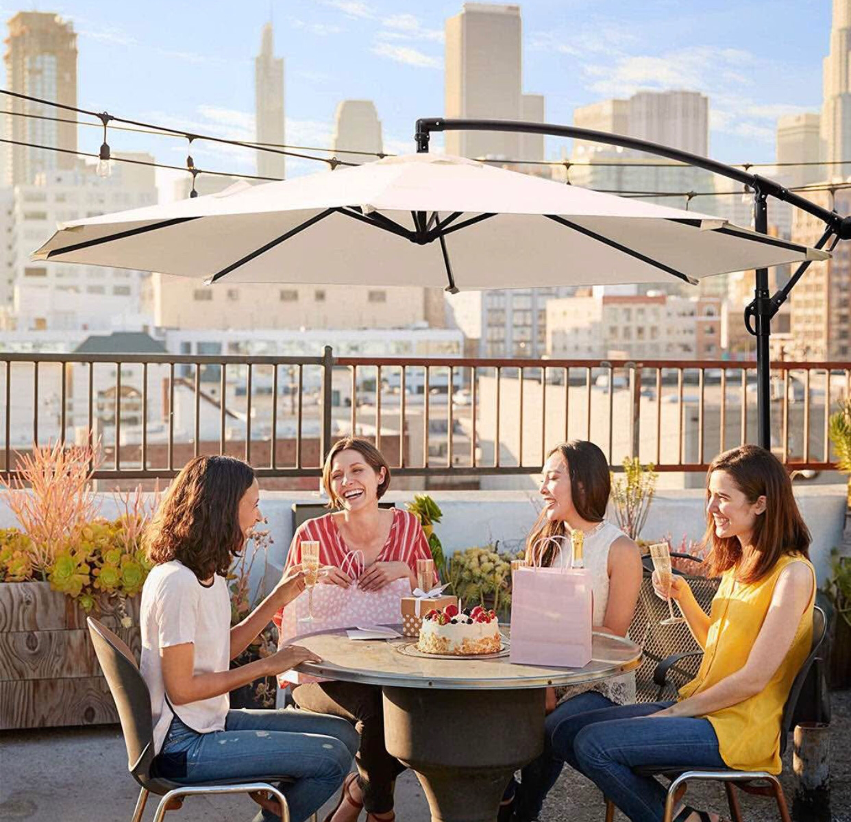 Hanging Parasol (Off-White)