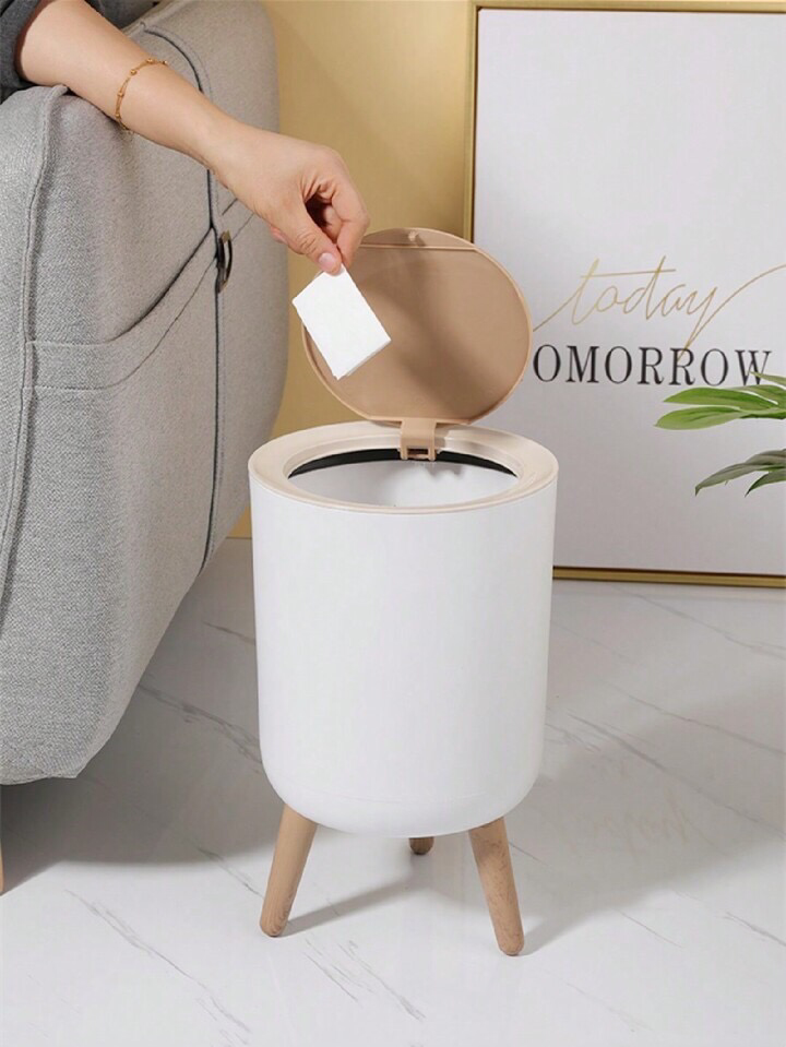 Push Up Lid Trashbin (Round)