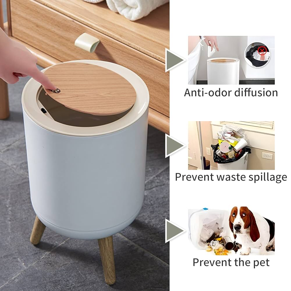 Push Up Lid Trashbin (Round)