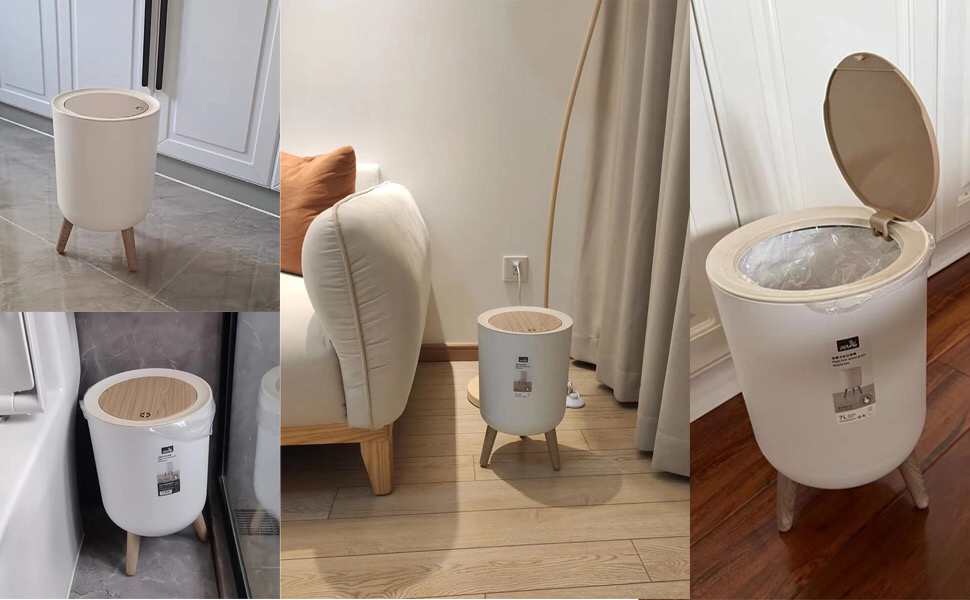 Push Up Lid Trashbin (Round)