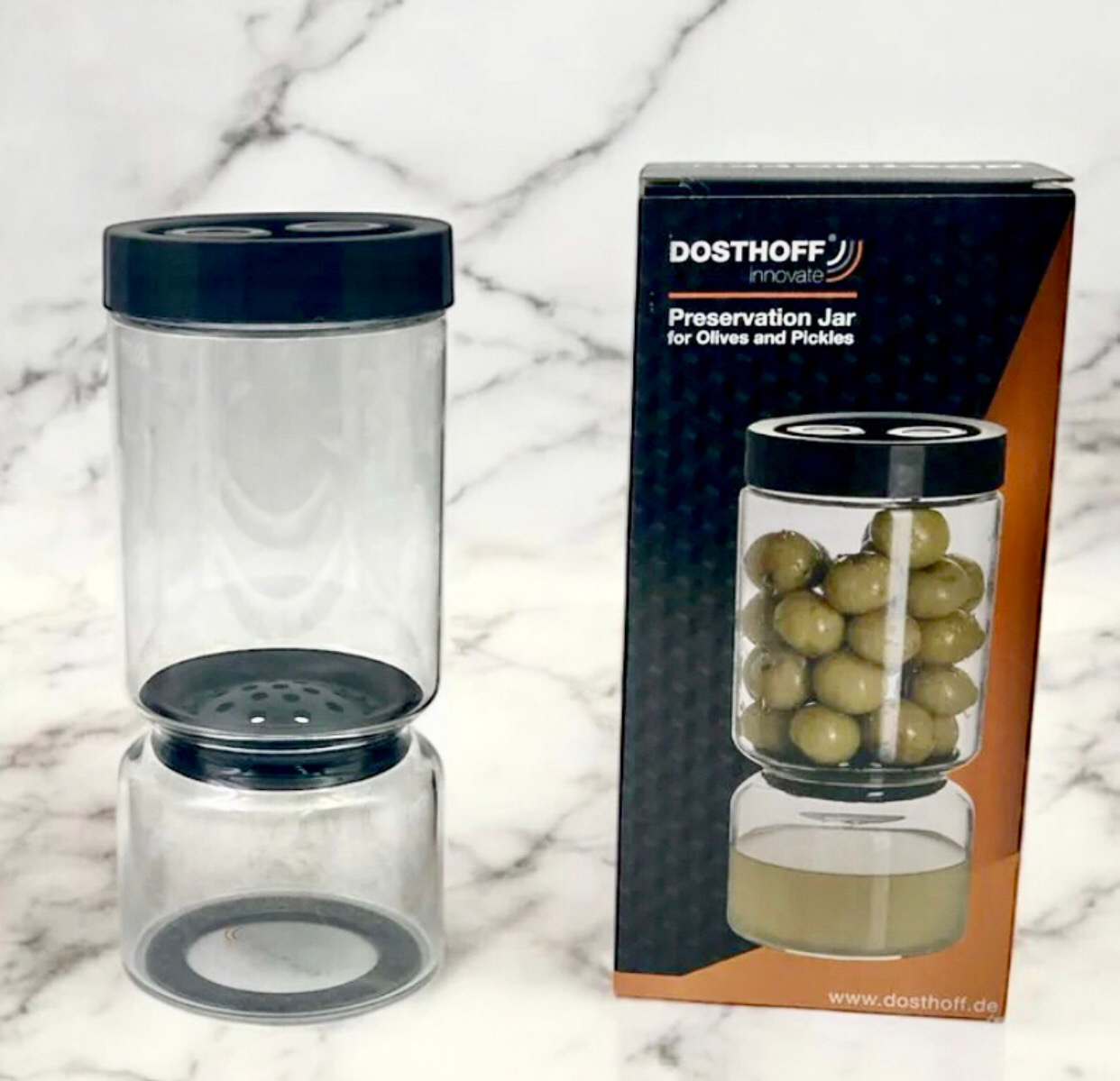 Olive Glass Flip Jar (1140ml)