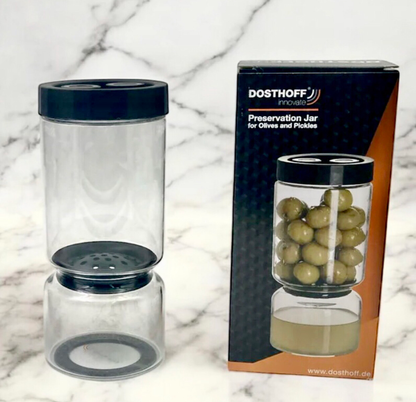 Olive Glass Flip Jar (1140ml)