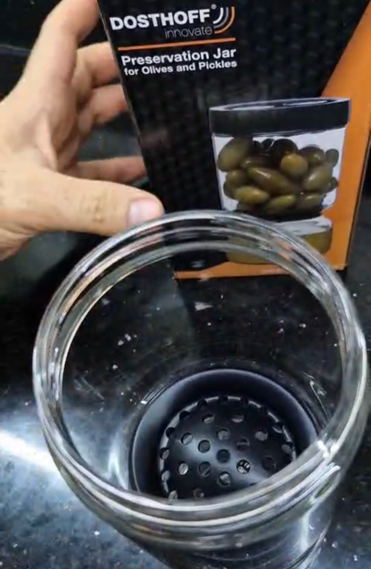Olive Glass Flip Jar (1140ml)