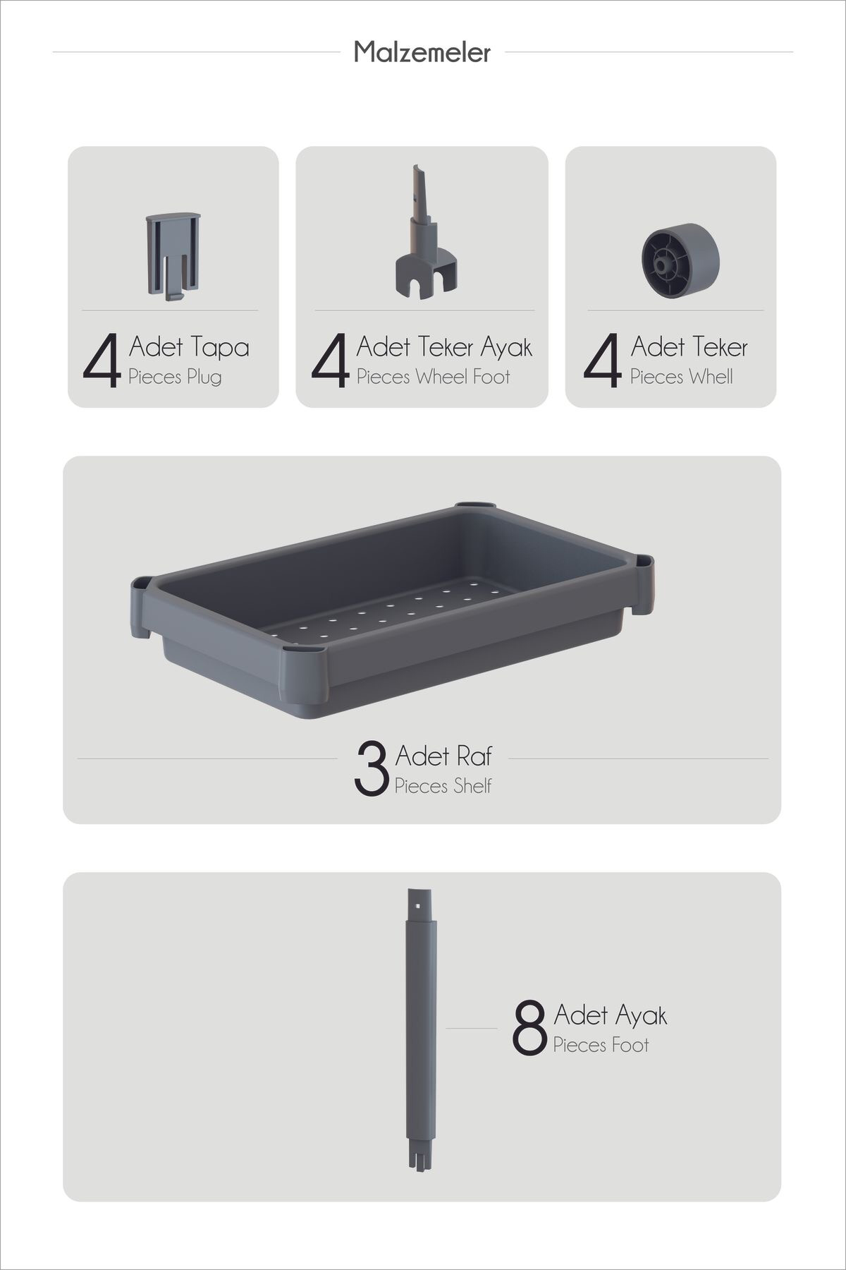 3-Tier Shelving Unit (OM-0626)