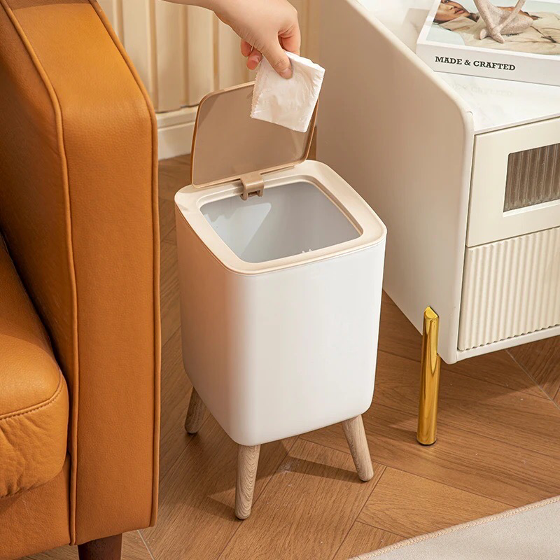 Push Up Lid Trashbin (Square)